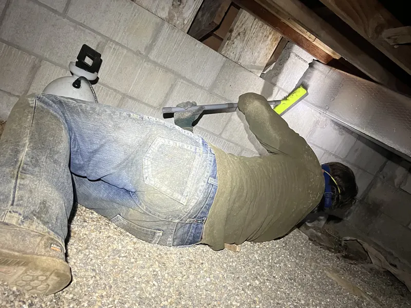 Crawl space mold treatment in a Columbus home